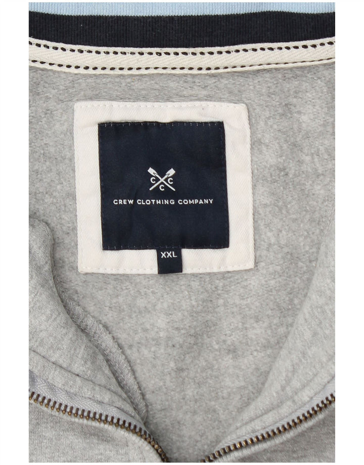 CREW CLOTHING Ženska majica s izrezom s patentnim zatvaračem UK 20 2XL Sivi pamuk