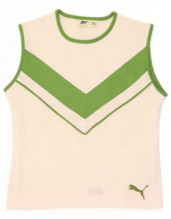 Puma ženski prsluk UK 14 Large White Colourblock Cotton
