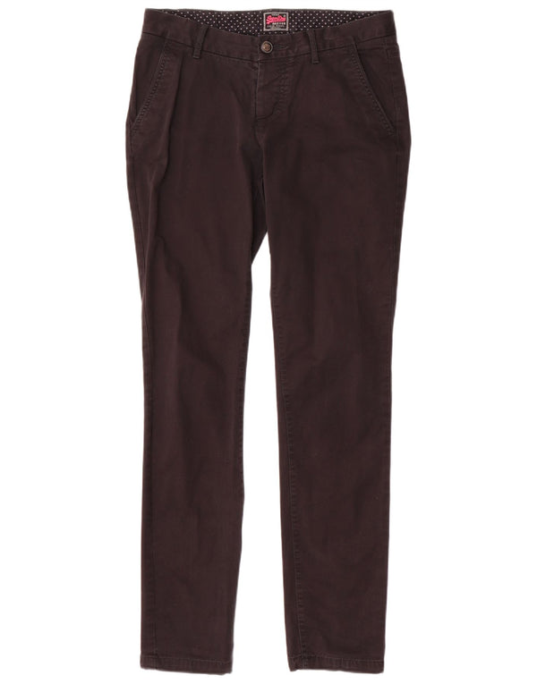 SUPERDRY ženske uske chino hlače male W27 L31 crne