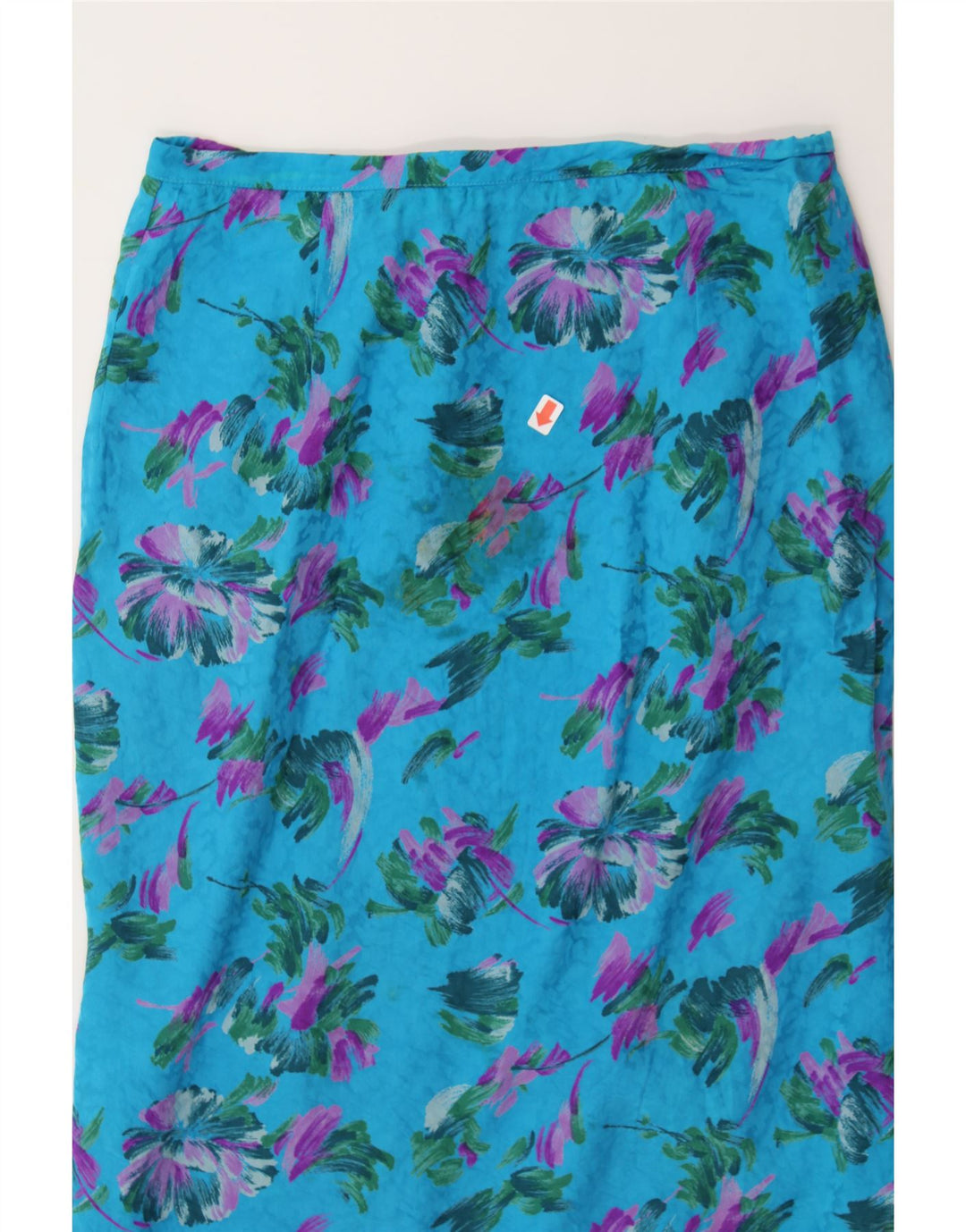 VINTAGE Womens Straight Skirt W29 Medium  Blue Floral Vintage Vintage and Second-Hand Vintage from Messina Hembry 