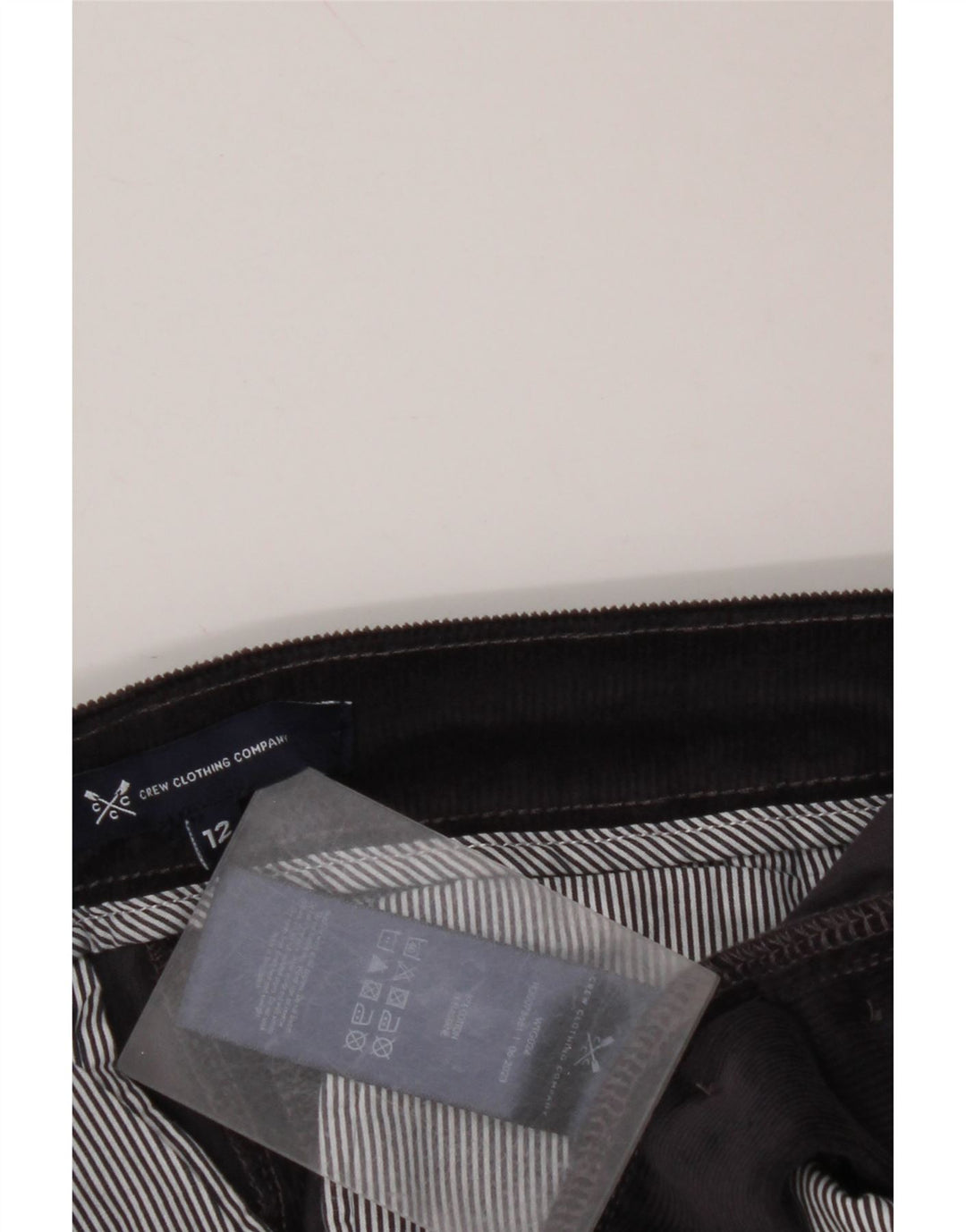 CREW CLOTHING Ženske hlače od samta UK 12 srednje W30 L28 tamnoplave