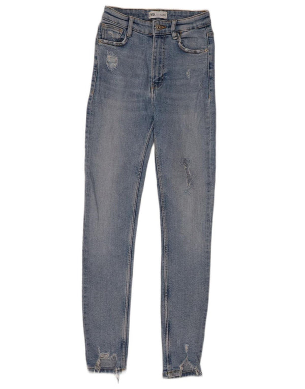 ZARA ženske uske traperice na duge staze EU 34 2XS W24 L27 plave