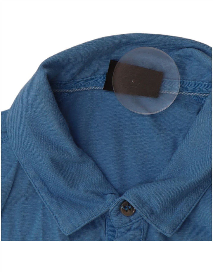 HUGO BOSS Mens Regular Fit Polo Shirt Large Blue Cotton