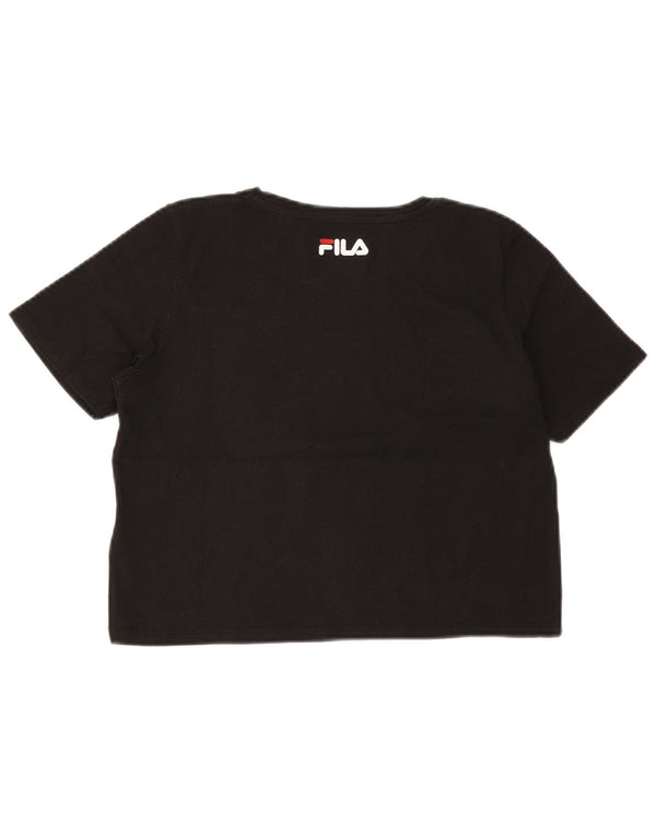 Fila ženska majica kratkih rukava s grafičkim motivima, UK 10, mali crni pamuk