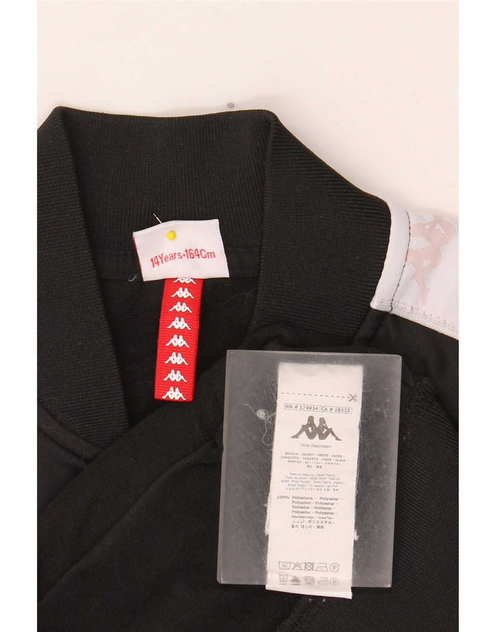 Gornja jakna trenirke Kappa Boys Graphic 13-14 Years Black Colourblock