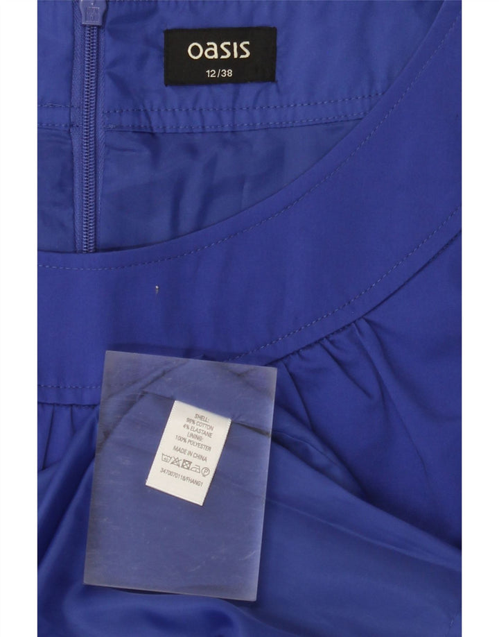 OASIS ženska plašt haljina UK 12 srednje tamnoplavi pamuk