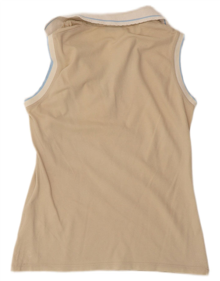 FRED PERRY Ženska polo majica s volanima UK 14 velika bež boja