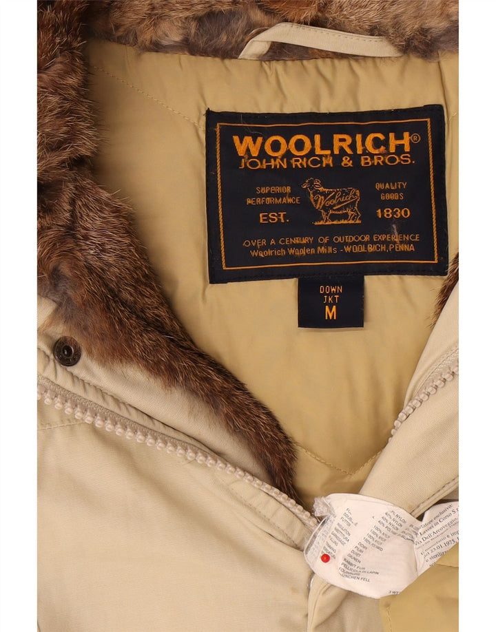 Woolrich ženski podstavljeni kaput s kapuljačom UK 12 srednje bež pamuk