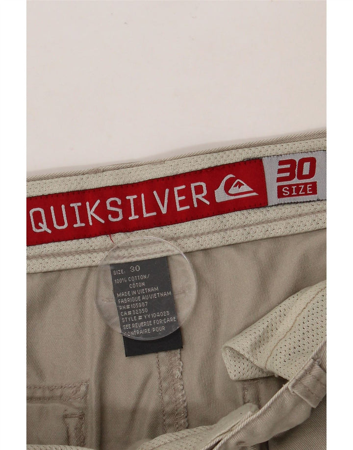 QUIKSILVER Muške Cargo kratke hlače W30 Srednje sivi pamuk