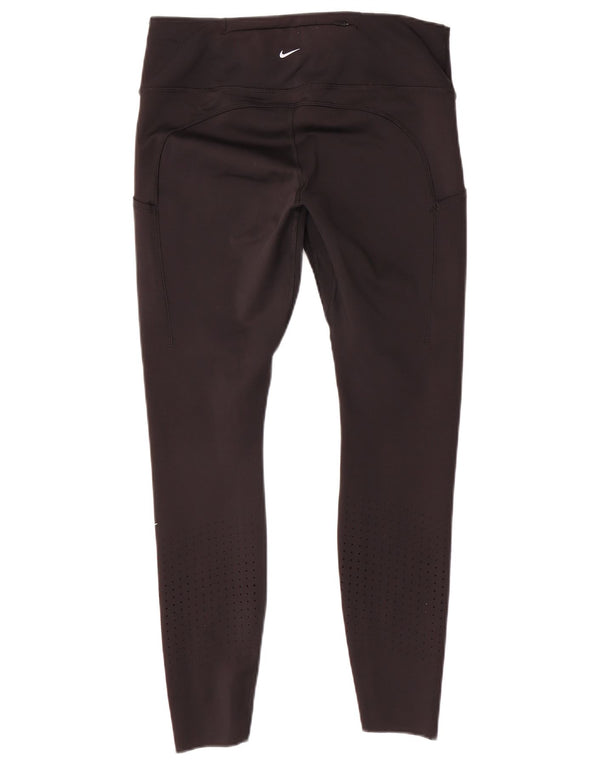 Nike Ženske Dri Fit Leggings UK 14 Veliki crni poliester