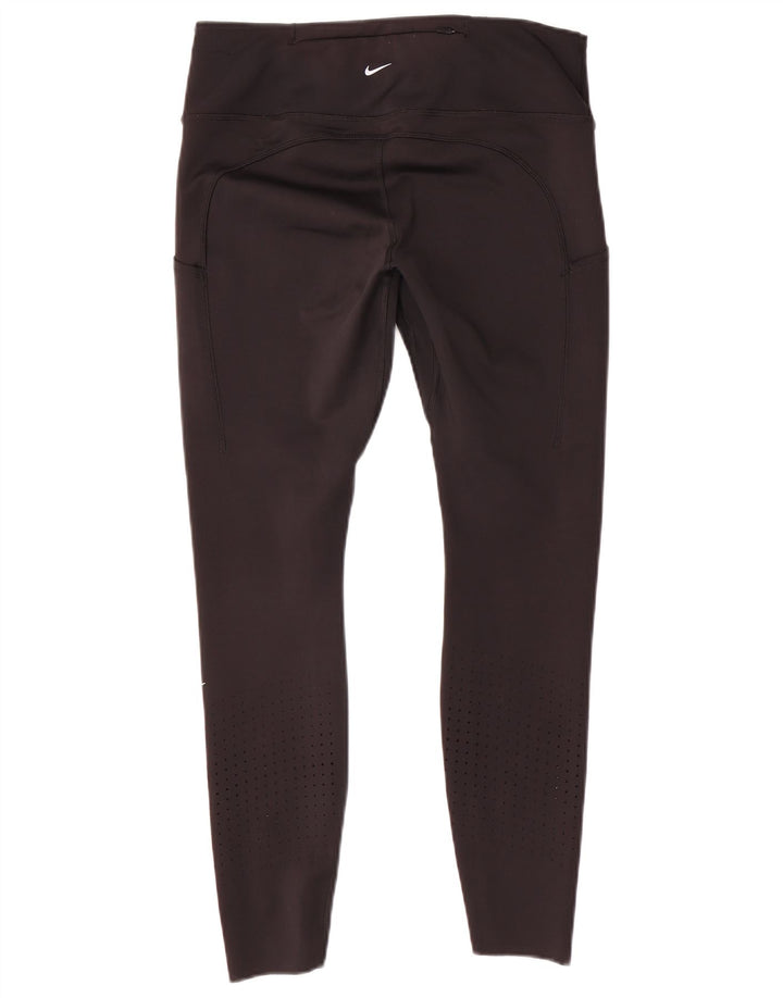 Nike Ženske Dri Fit Leggings UK 14 Veliki crni poliester