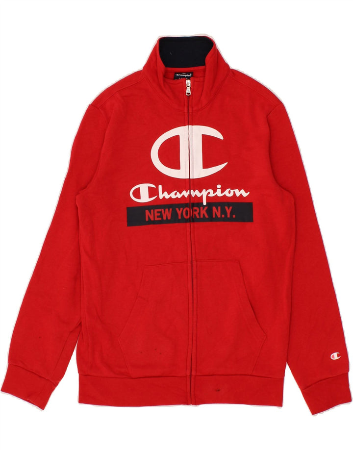 CHAMPION Boys Graphic Tracksuit Top Jacket 11-12 Years Large Red Vintage Champion and Second-Hand Champion from Messina Hembry 