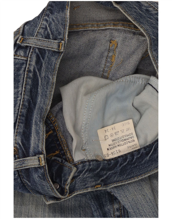 Lee Mens Seattle Straight Jeans W34 L27 Plavi pamuk
