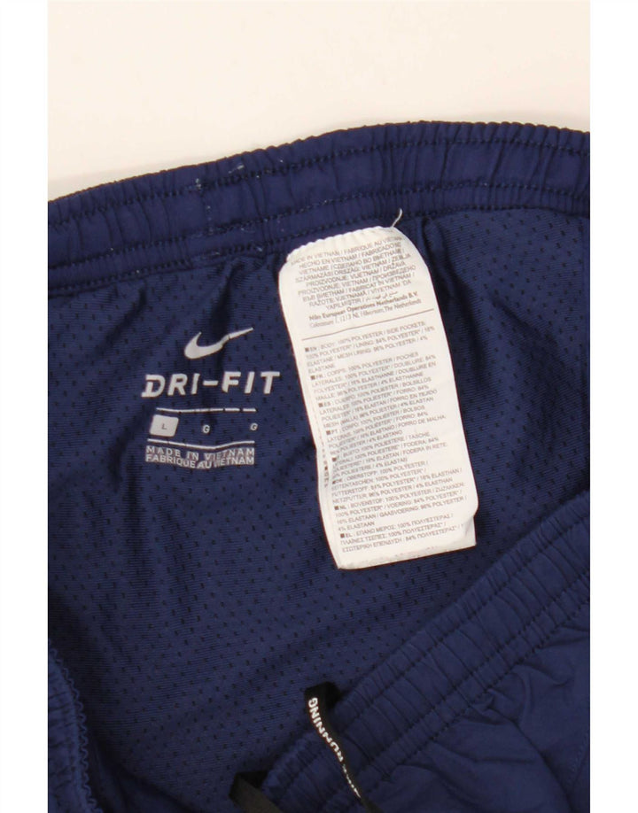 Nike muške Dri Fit sportske kratke hlače velike mornarsko plave pruge od poliestera