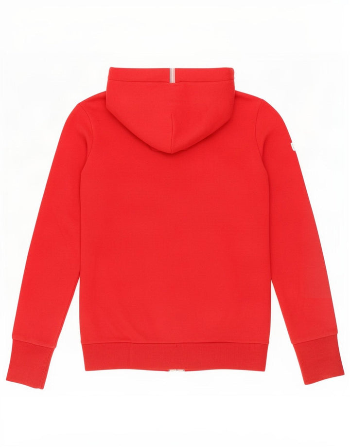 Superdry ženski pulover s kapuljačom s patentnim zatvaračem UK 10 Mali crveni poliester