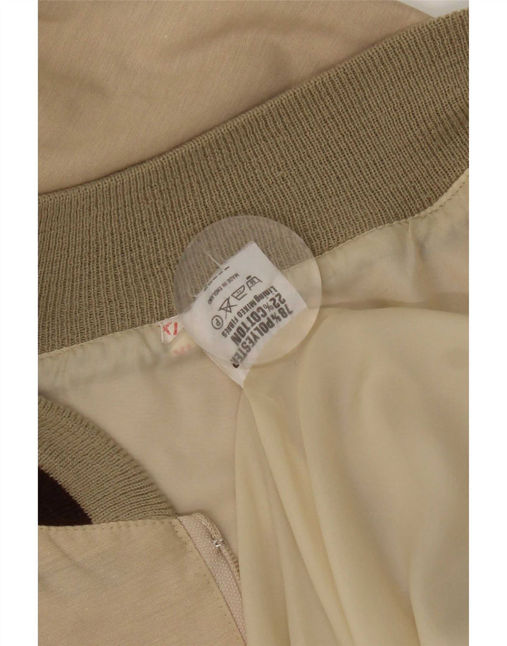 Vintage muška bomber jakna UK 42 XL bež poliester u boji