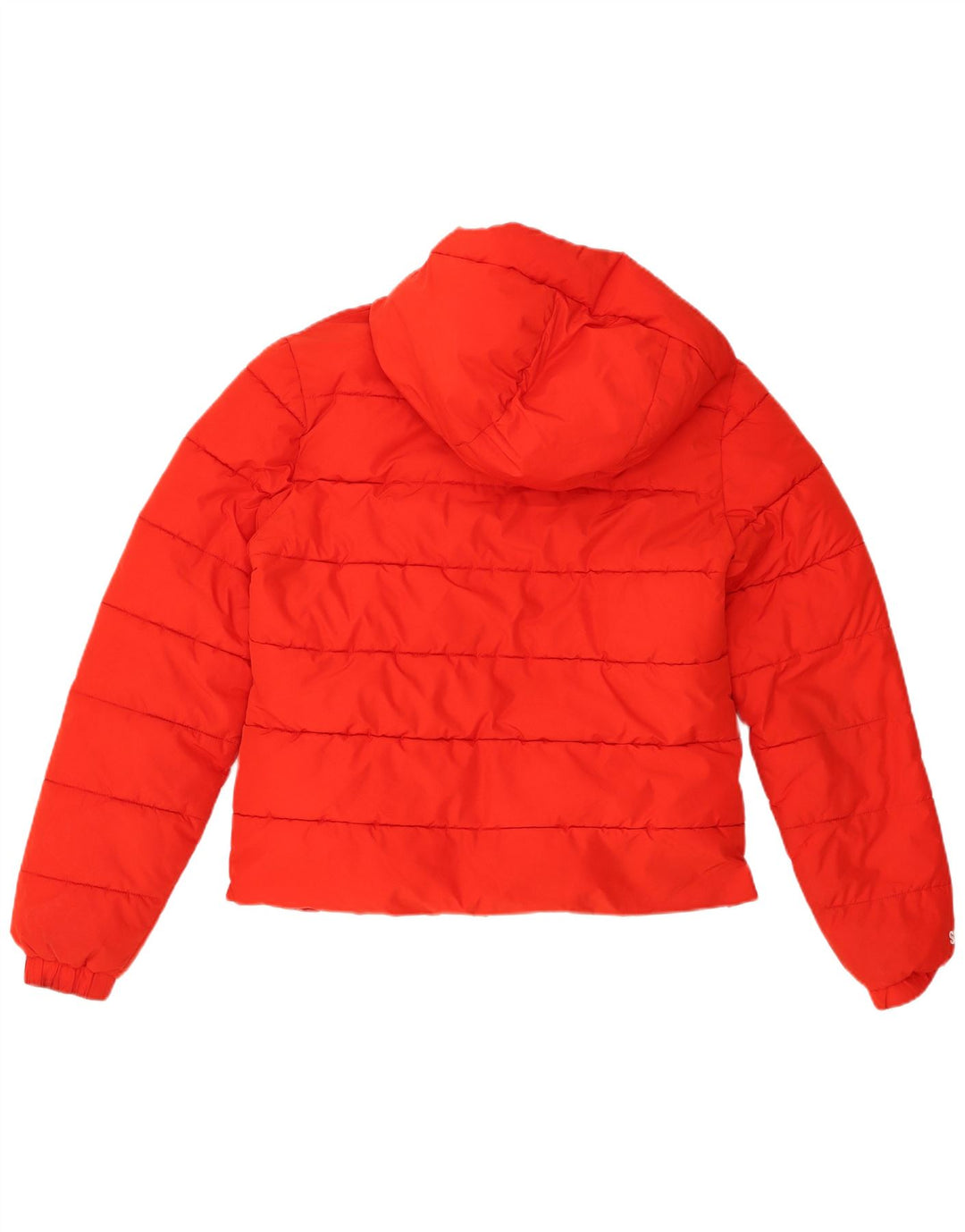 Superdry ženska podstavljena jakna s kapuljačom UK 12 srednje crvene boje od poliestera
