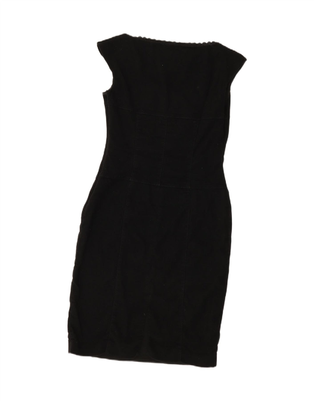 COAST Womens Sleeveless Bodycon Dress UK 12 Medium  Black Wool