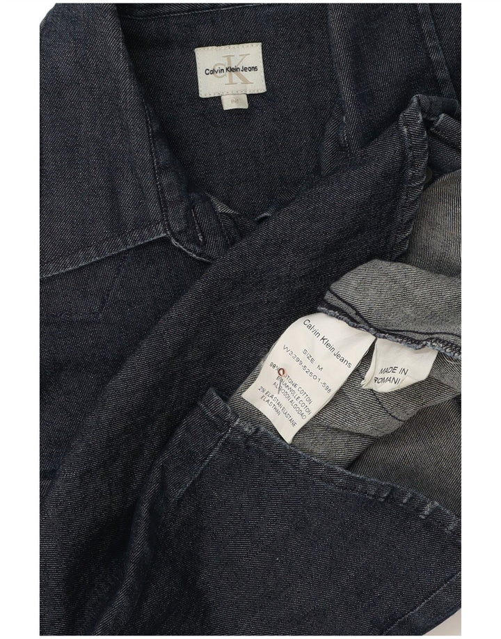 CALVIN KLEIN JEANS Ženska traper košulja UK 12 srednje tamnoplavi pamuk