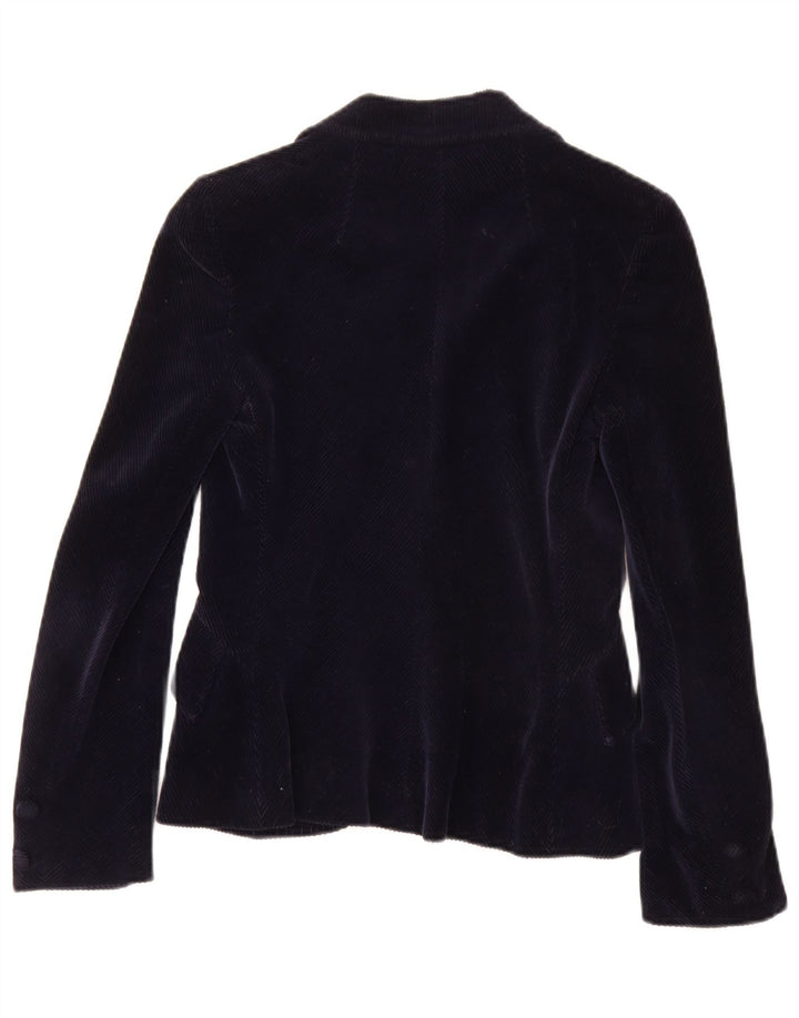 PIERRE D'ALBY Ženska dvodijelna suknja od samta UK 10 Mala W24 tamnoplava