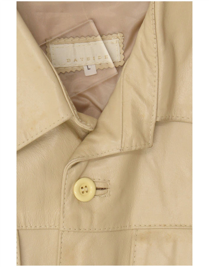 Bayside muška kožna jakna UK 40 Large Beige Leather