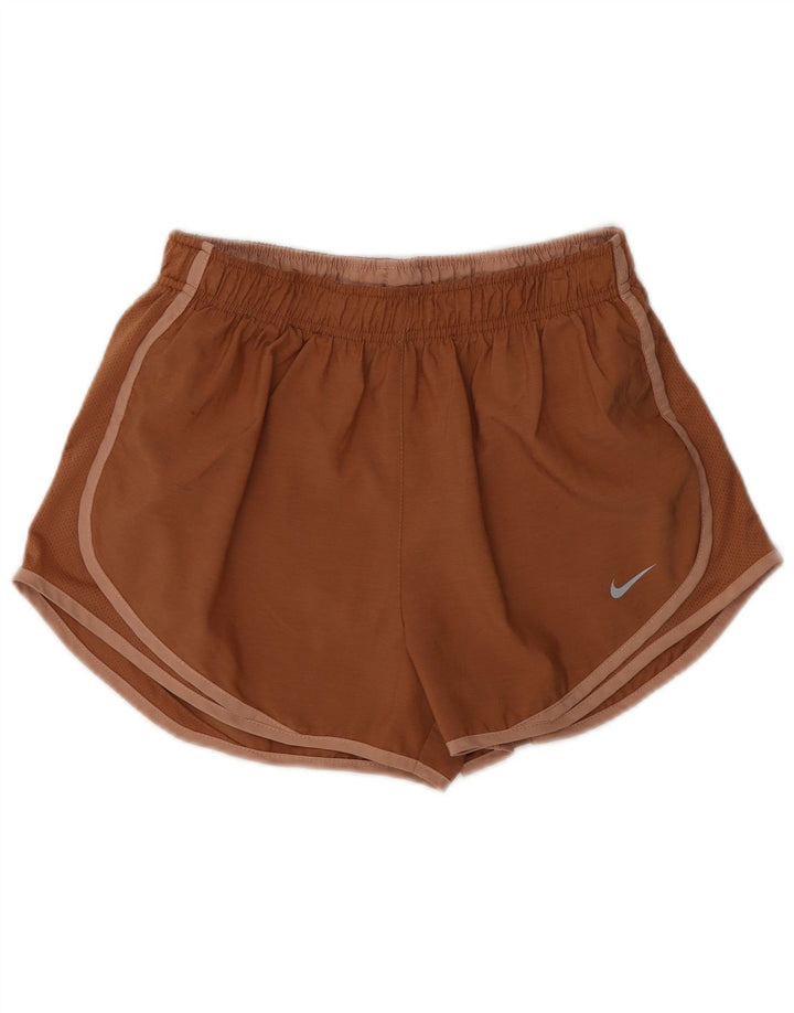 Nike ženske sportske kratke hlače UK 12 srednje smeđi poliester
