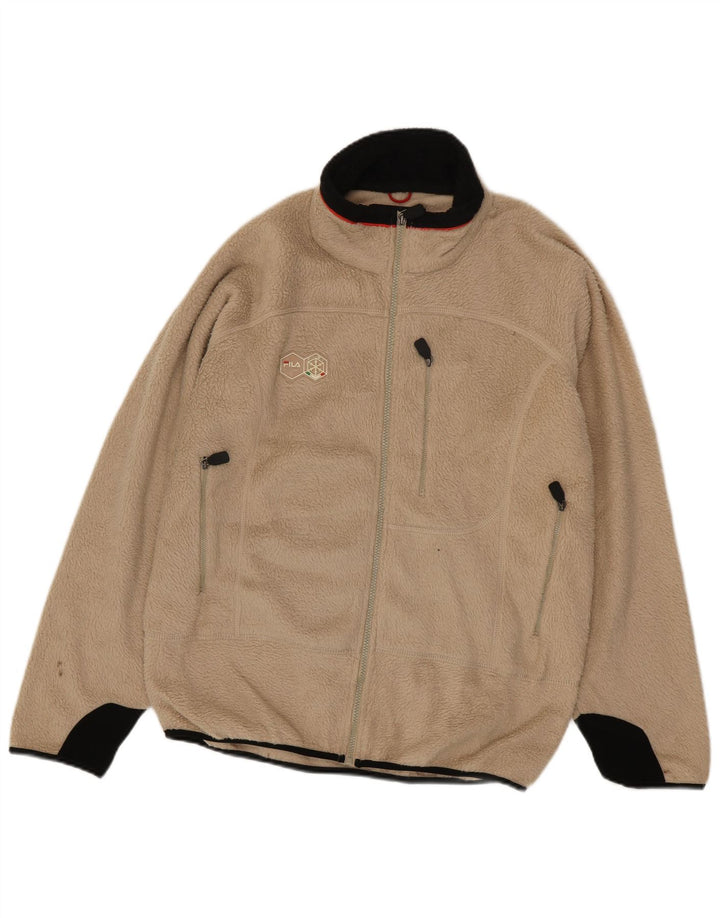 Fila Muška jakna od flisa UK 40 Large Beige Colourblock Poliester