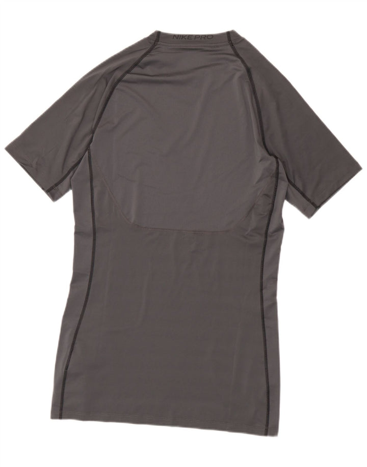 Nike muška majica kratkih rukava Dri Fit Slim Fit, veliki sivi poliester