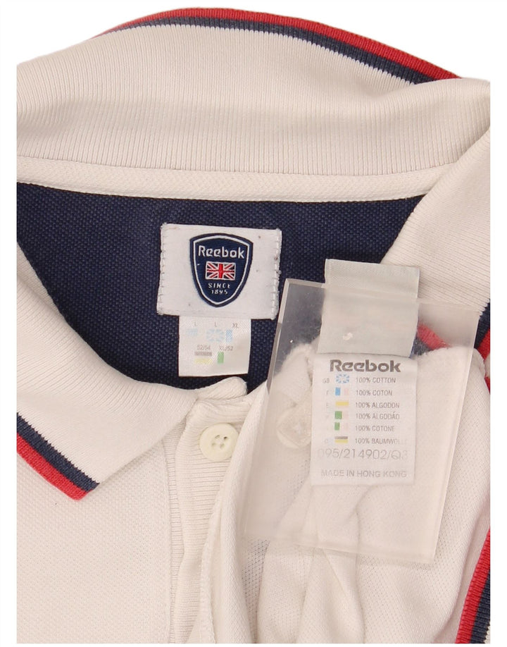 Reebok muška polo majica Large White Cotton