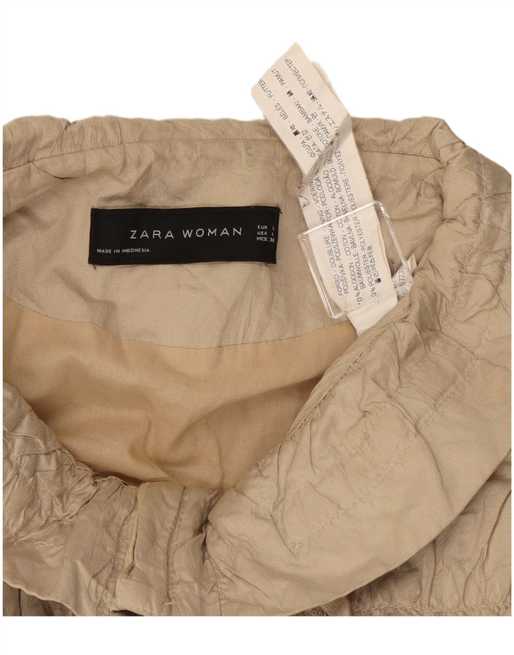 Zara ženska bomber jakna UK 14 Large Beige Cotton