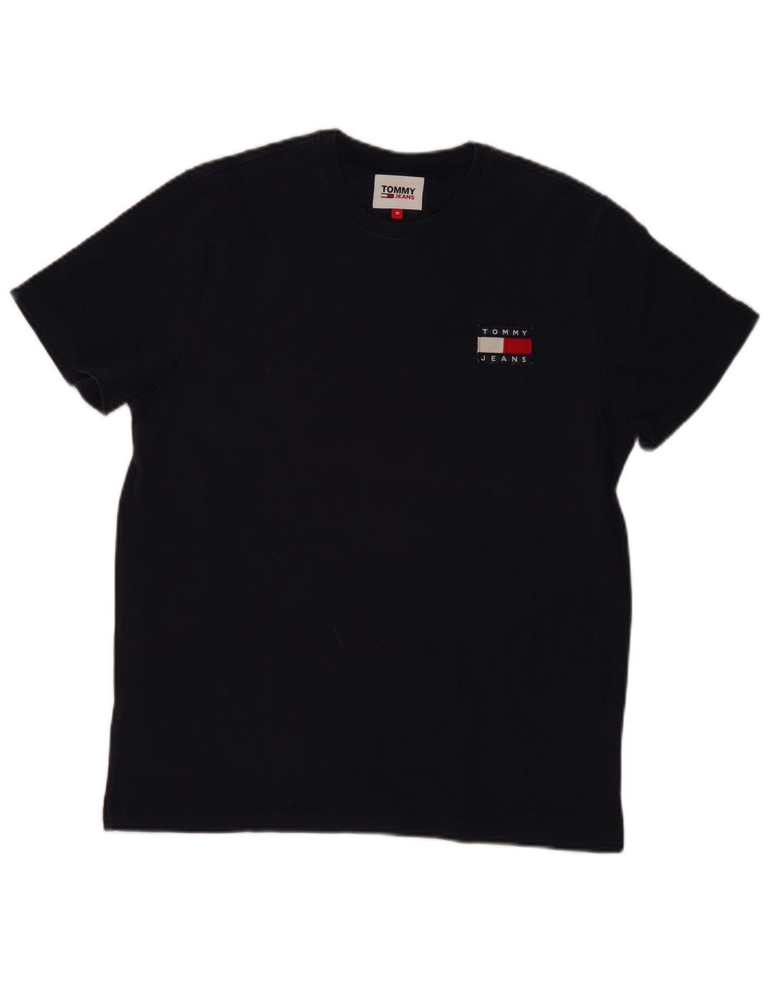 TOMMY HILFIGER Mens T-Shirt Top Medium Navy Blue Cotton