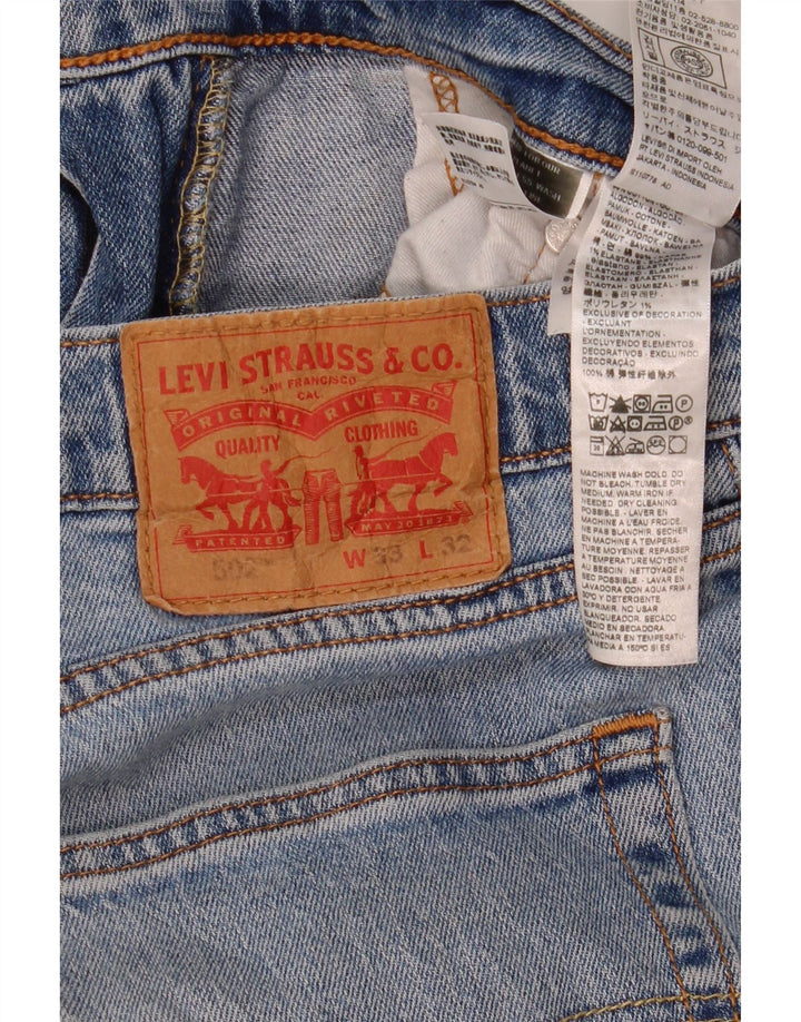 Levi's muške 502 ravne traperice W33 L32 plavi pamuk