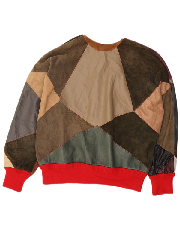 Vintage ženski džemperi prekomjerne dužine UK 18 XL Raznobojni patchwork