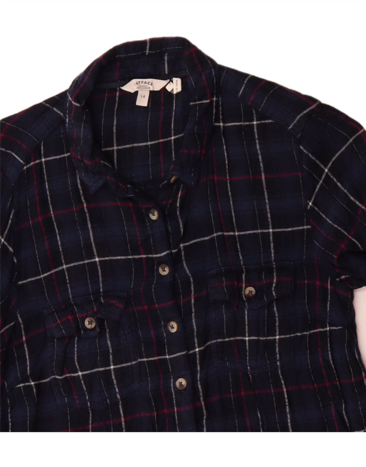 Ženska košulja Fat Face UK 14 Srednje tamnoplavi karirani pamuk