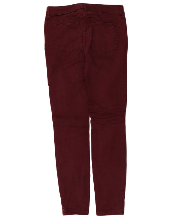 Fat Face Womens Skinny Casual Trousers UK 8 Small W28 L27 Maroon
