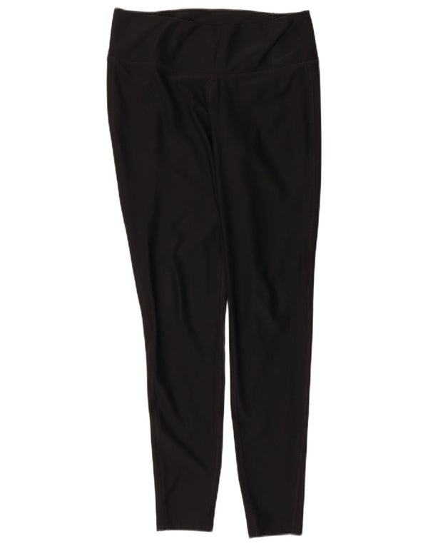 NIKE Ženske Dri Fit Leggings UK 14 Srednji crni poliester