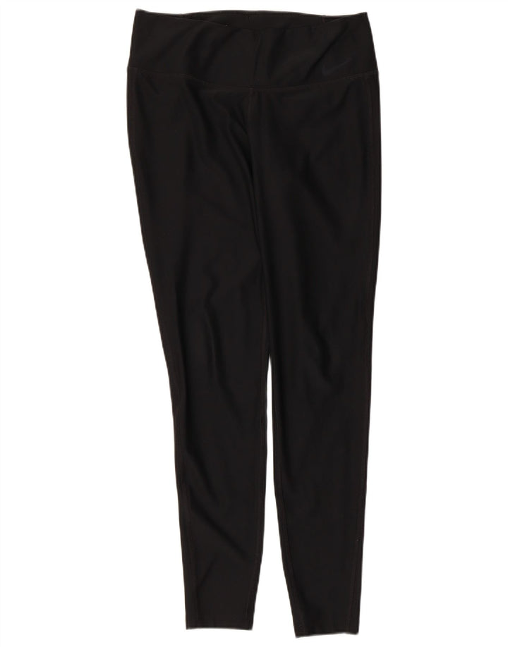 NIKE Ženske Dri Fit Leggings UK 14 Srednji crni poliester
