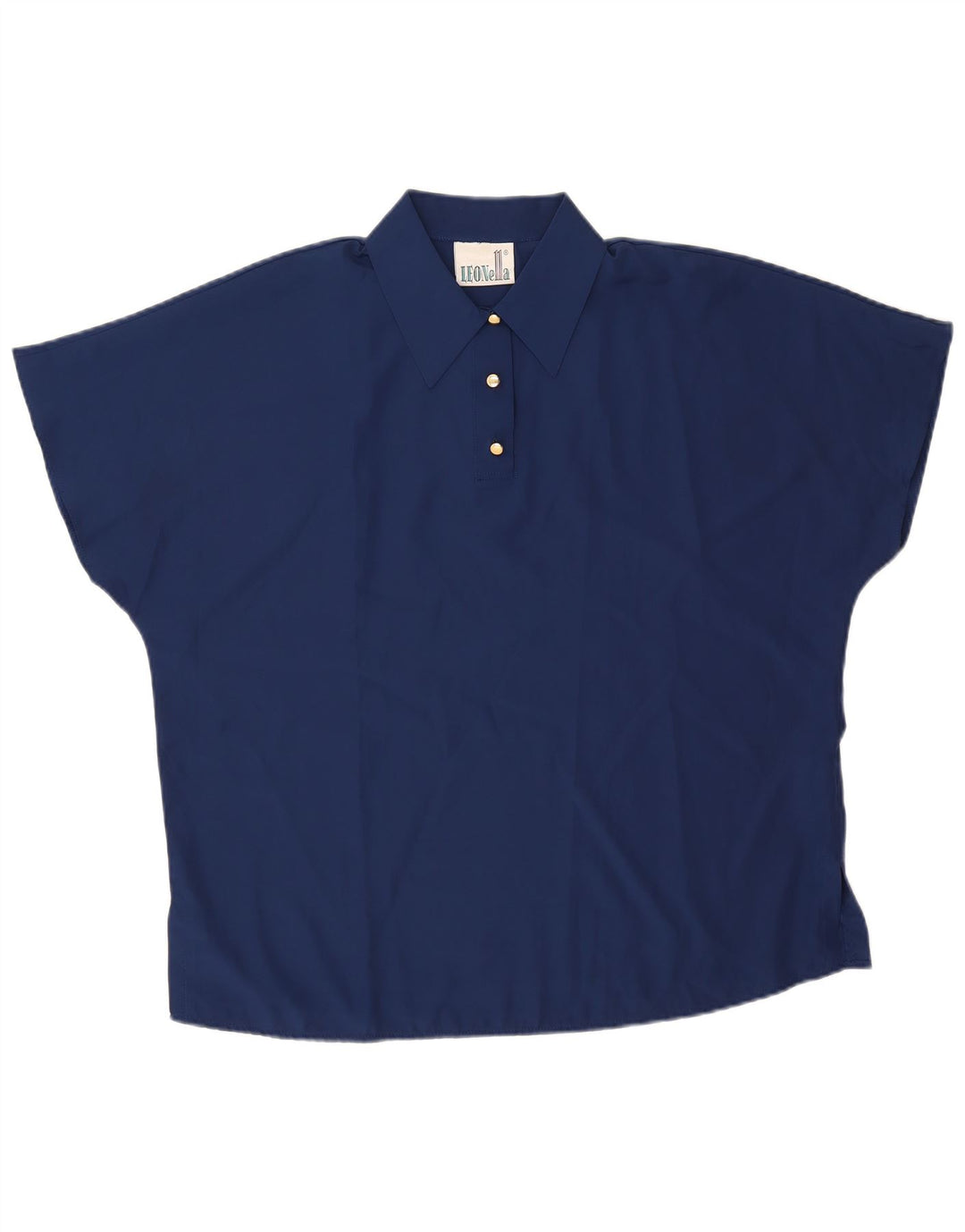 Vintage ženska velika polo majica UK 18 XL tamnoplavi poliester