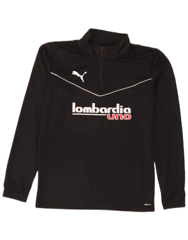 Muška trenirka Puma Lombardia Uno Graphic Zip Neck Pullover Top Small Black