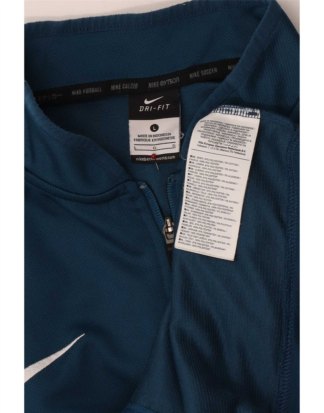 Nike Dri Fit trenirka velika jakna od poliestera plave boje