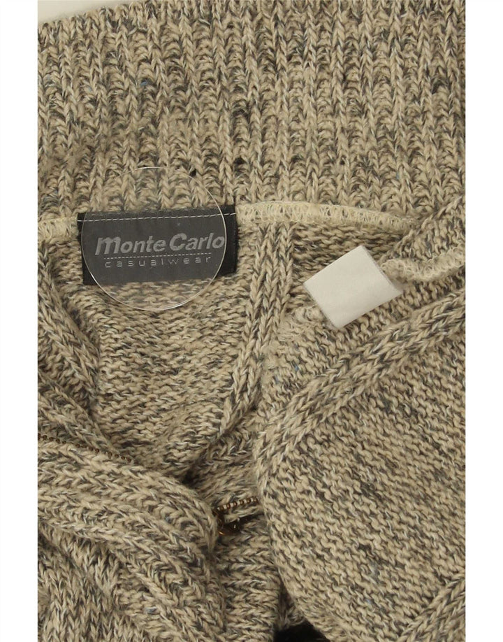 Monte Carlo muški džemper s izrezom s patentnim zatvaračem IT 52 Large Grey Argyle/Diamond