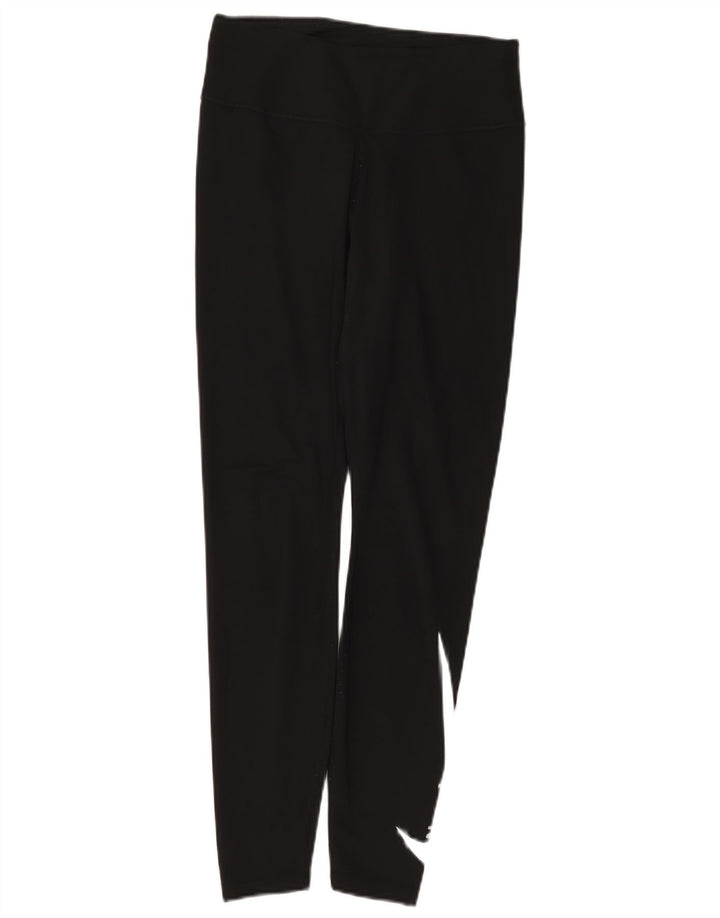 Nike Ženske Dri Fit Graphic Leggings UK 12 Srednje crni poliester