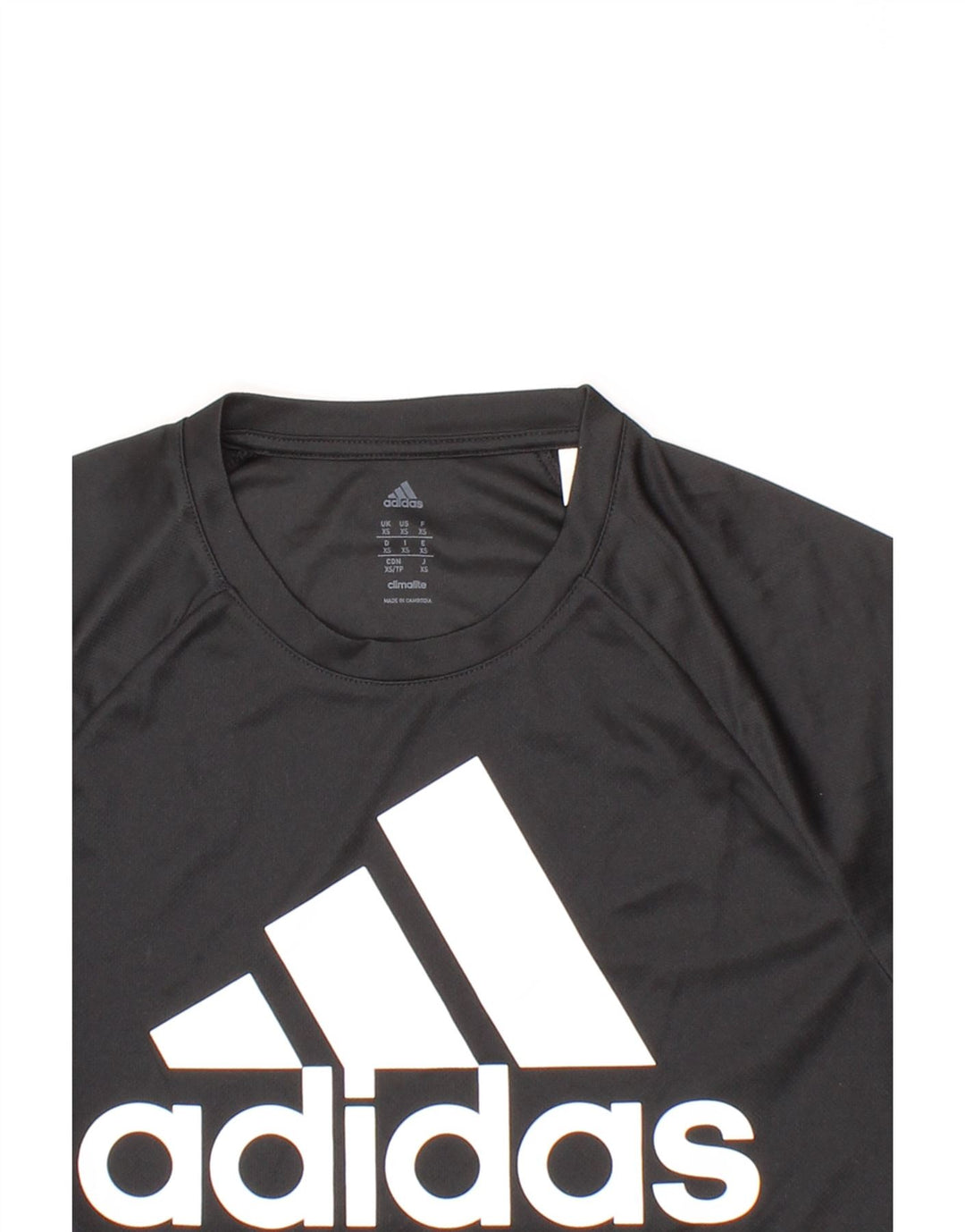 ADIDAS Mens Climalite Graphic T-Shirt Top XS Black Polyester Vintage Adidas and Second-Hand Adidas from Messina Hembry 