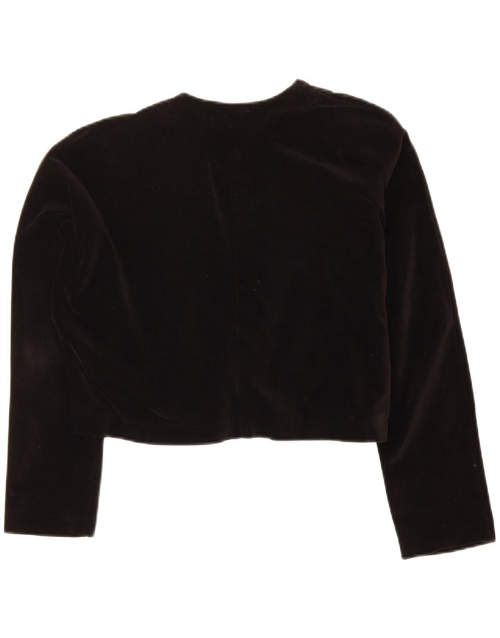 SISLEY Womens Bolero Jacket IT 44 Medium Black Cotton Vintage Sisley and Second-Hand Sisley from Messina Hembry 