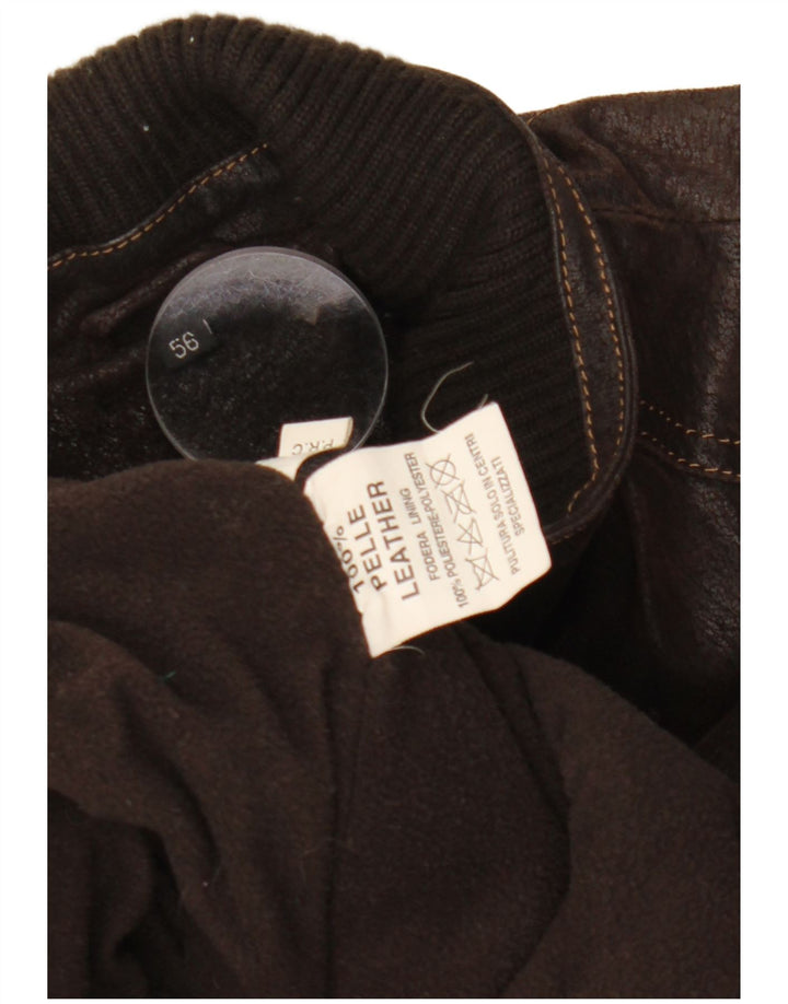 VINTAGE muška kožna jakna IT 56 3XL smeđa koža