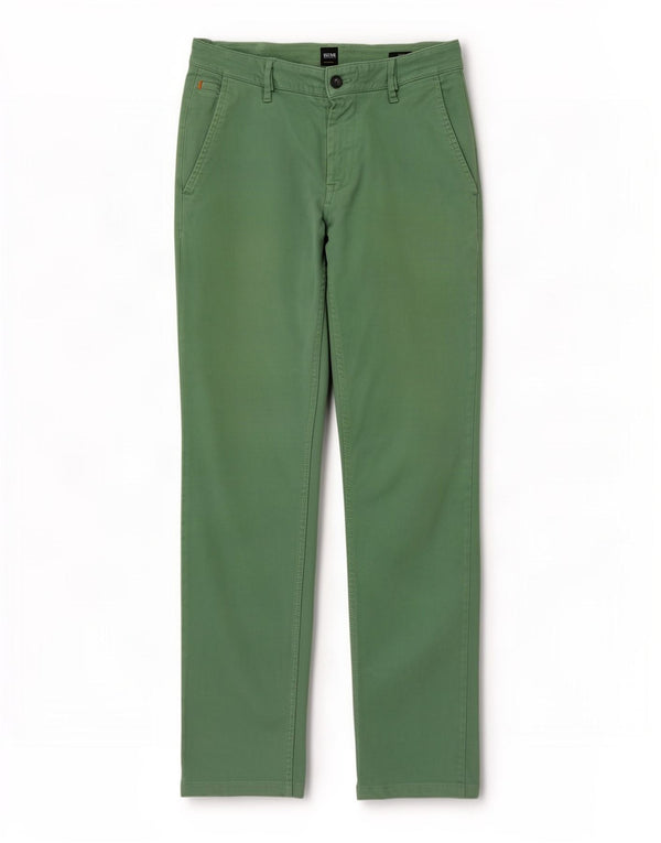 Hugo Boss Muške uske chino hlače W32 L29 Zeleni pamuk
