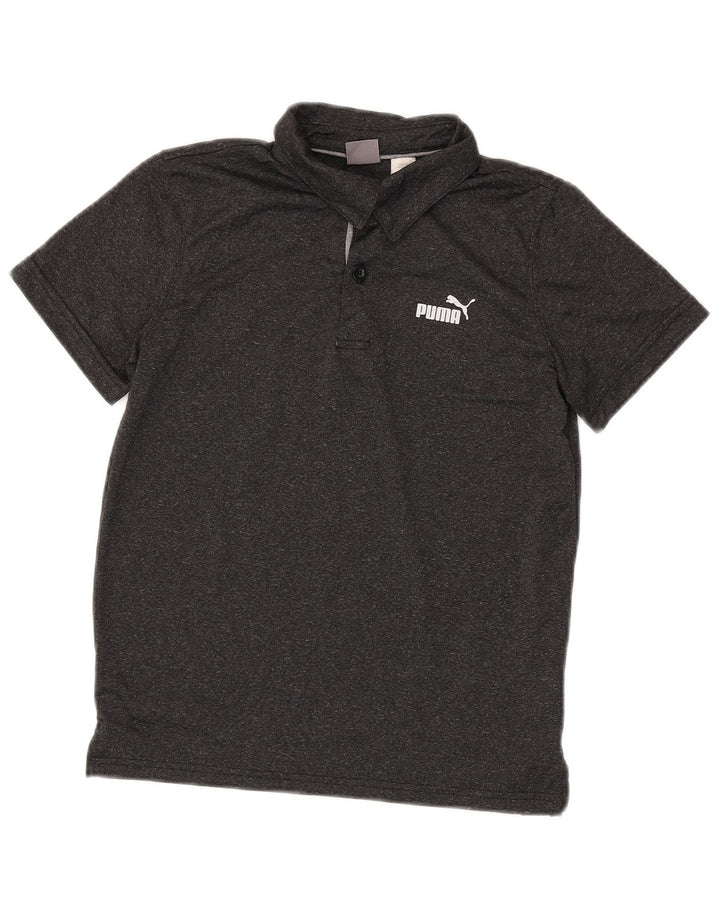 Puma polo majica za dječake 10-11 godina srednje sivi flekasti poliester