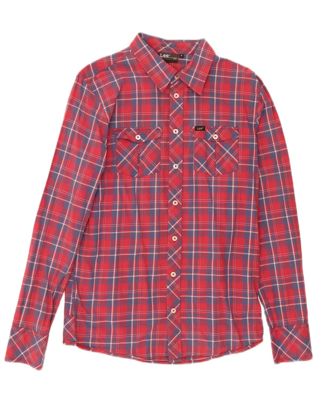 LEE Mens Shirt Medium Pink Check Cotton Vintage Lee and Second-Hand Lee from Messina Hembry 