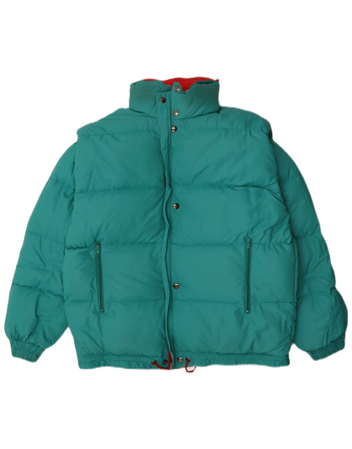 Vintage muška reverzibilna jakna s kapuljačom UK 38 srednje raznobojna zimska