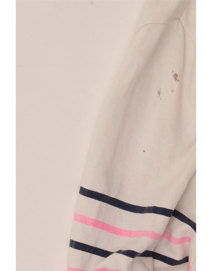 JOULES Ženska majica s dugmadima i izrezom UK 20 2XL Bijele pruge